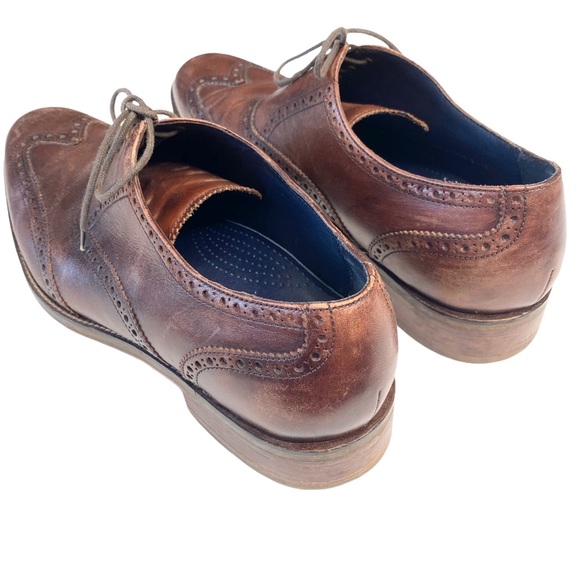 Cole Haan ✈︎ Madison Leather Wingtip Oxford Brogue Dress Shoe ✈︎ Mahogany Brown - Picture 7 of 16